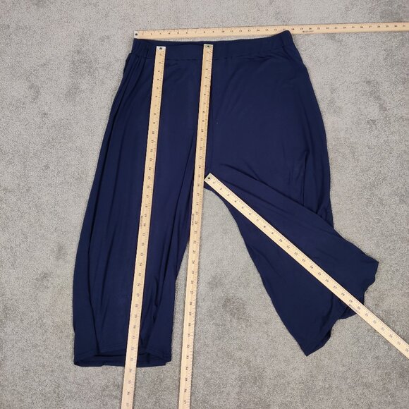 Lily Morgan Women's Palazzo Pants in Navy Blue Size 1X Summer Lightweight Flowy - Picture 6 of 10